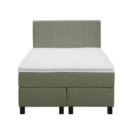 Boxspring Liv geblokt - groen - 120x200 cm - vierkante poot