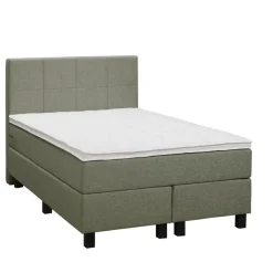 Boxspring Liv geblokt - groen - 120x200 cm - vierkante poot