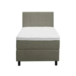 Boxspring Liv geblokt - groen - 90x200 cm - ronde poot