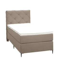 Boxspring Liv geruit - beige - 90x200 cm - slanke poot