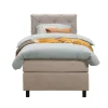 Boxspring Liv geruit - beige - 90x200 cm - ronde poot