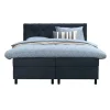 Boxspring Liv geruit - blauw - 160x200 cm - ronde poot