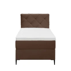 Boxspring Liv geruit - bruin - 90x200 cm - slanke poot