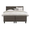Boxspring Liv geruit - donkerbruin - 180x200 cm - vierkante poot