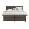 Boxspring Liv geruit - donkerbruin - 160x200 cm - slanke poot