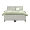 Boxspring Liv geruit - ecru - 160x200 cm - slanke poot