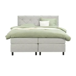 Boxspring Liv geruit - ecru - 180x200 cm - ronde poot