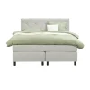 Boxspring Liv geruit - ecru - 140x200 cm - ronde poot