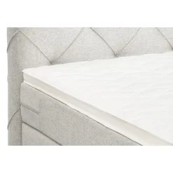 Boxspring Liv geruit - ecru - 90x200 cm - vierkante poot