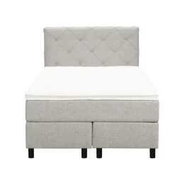 Boxspring Liv geruit - ecru - 120x200 cm - ronde poot