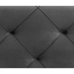 Boxspring Liv geruit - grijs - 120x200 cm - ronde poot