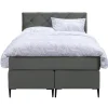 Boxspring Liv geruit - grijs - 120x200 cm - slanke poot