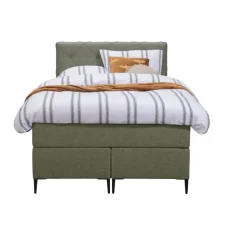 Boxspring Liv geruit - groen - 120x200 cm - slanke poot
