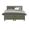 Boxspring Liv geruit - groen - 160x200 cm - ronde poot