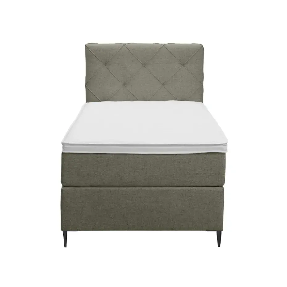 Boxspring Liv geruit - groen - 90x200 cm - slanke poot