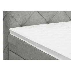 Boxspring Liv geruit - lichtgrijs - 160x200 cm - slanke poot
