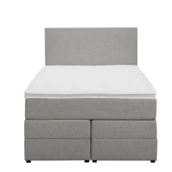 Boxspring met opbergruimte Liv egaal - lichtgrijs - 120x200 cm