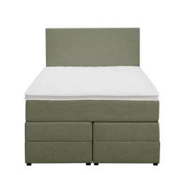 Boxspring met opbergruimte Liv egaal - groen - 120x200 cm