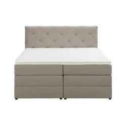 Boxspring met opbergruimte Liv geruit - beige - 160x200 cm