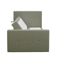 Boxspring met opbergruimte en voetbord Liv geblokt - groen - 120x200cm