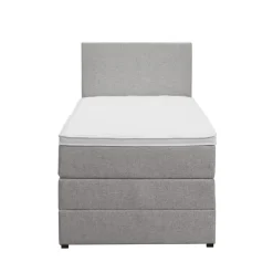 Boxspring met opbergruimte Liv egaal - lichtgrijs - 90x200 cm
