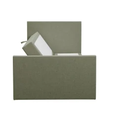 Boxspring met opbergruimte en voetbord Liv egaal - groen - 120x200cm