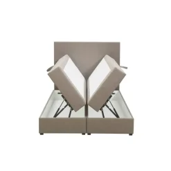 Boxspring met opbergruimte Liv egaal - beige - 120x200 cm