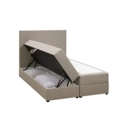Boxspring met opbergruimte Liv egaal - beige - 120x200 cm