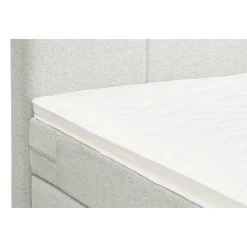 Boxspring met opbergruimte Liv geblokt - ecru - 160x200 cm