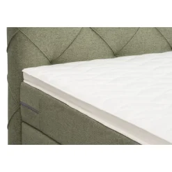 Boxspring met opbergruimte en voetbord Liv geruit - groen - 180x200cm