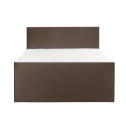 Boxspring met opbergruimte en voetbord Liv egaal - bruin - 140x200cm
