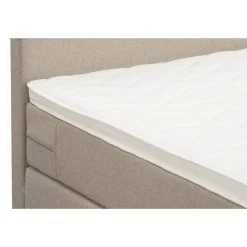 Boxspring met opbergruimte en voetbord Liv egaal - beige - 160x200cm