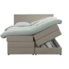 Boxspring met opbergruimte Liv egaal - beige - 180x200 cm