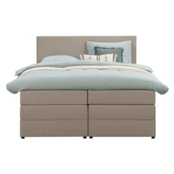 Boxspring met opbergruimte Liv egaal - beige - 180x200 cm