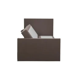 Boxspring met opbergruimte en voetbord Liv egaal - donkerbruin - 120x200cm