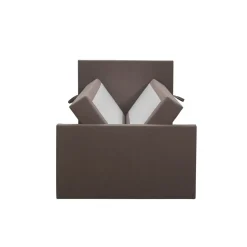 Boxspring met opbergruimte en voetbord Liv egaal - donkerbruin - 120x200cm