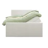 Boxspring met opbergruimte en voetbord Liv egaal - ecru - 140x200cm
