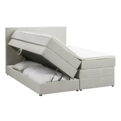 Boxspring met opbergruimte Liv egaal - ecru - 180x200 cm