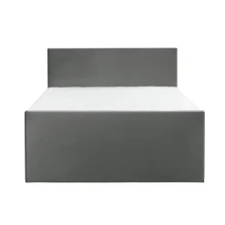 Boxspring met opbergruimte en voetbord Liv egaal - grijs - 140x200cm