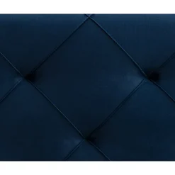 Boxspring met opbergruimte en voetbord Liv geruit - blauw - 90x200cm