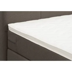 Boxspring met opbergruimte Liv geblokt - donkerbruin - 180x200 cm