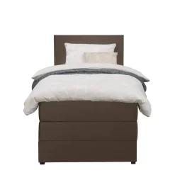 Boxspring met opbergruimte Liv egaal - bruin - 90x200 cm