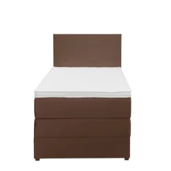 Boxspring met opbergruimte Liv egaal - bruin - 90x200 cm