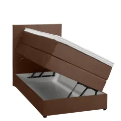 Boxspring met opbergruimte Liv egaal - bruin - 90x200 cm