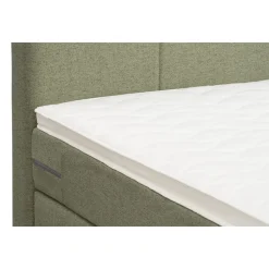 Boxspring met opbergruimte Liv geblokt - groen - 120x200 cm