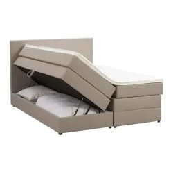 Boxspring met opbergruimte Liv egaal - beige - 160x200 cm