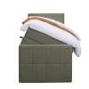Boxspring met opbergruimte en voetbord Liv geblokt - groen - 90x200cm