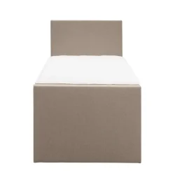 Boxspring met opbergruimte en voetbord Liv egaal - beige - 90x200cm