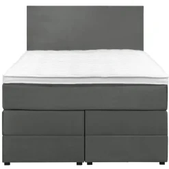 Boxspring met opbergruimte Liv egaal - grijs - 120x200 cm