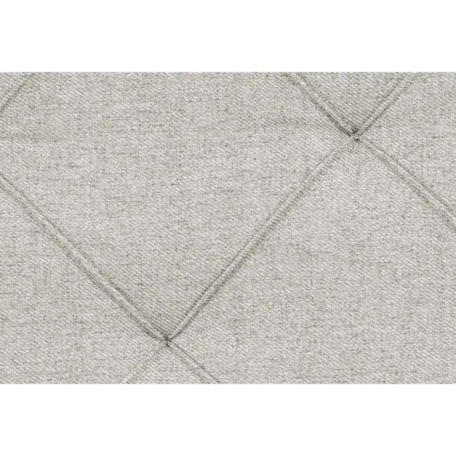 Boxspring met opbergruimte en voetbord Liv geruit - ecru - 180x200cm